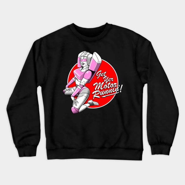 Get Yer Motor Runnin' Crewneck Sweatshirt by boltfromtheblue